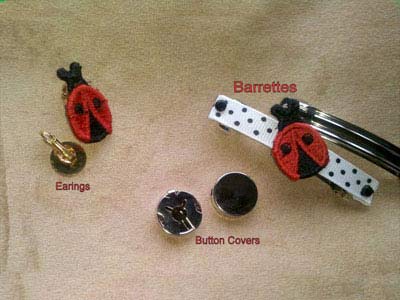 Ladybug Beads and Things Embroidery Machine Design