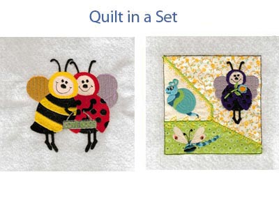 Ladybug and Bees Embroidery Machine Design