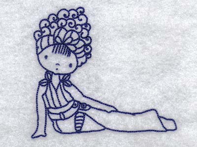 Fashion Girl Play Sushi on Buy Individual Embroidery Designs From The Set Line Art Fashion Girl