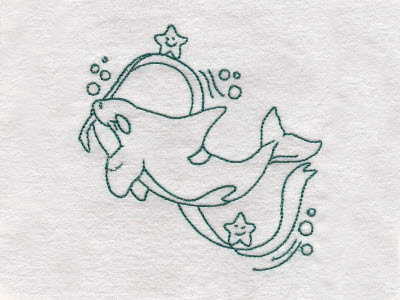 Little Orcas Embroidery Machine Design