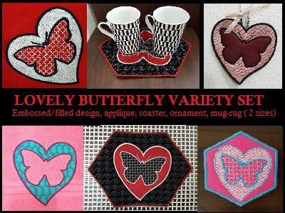 Lovely Butterfly Variety Set Embroidery Machine Design