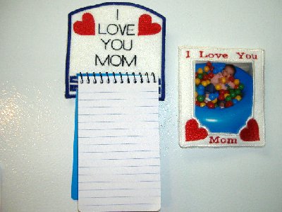Mothers Day Photo Frames and Notepad Holders Embroidery Machine Design