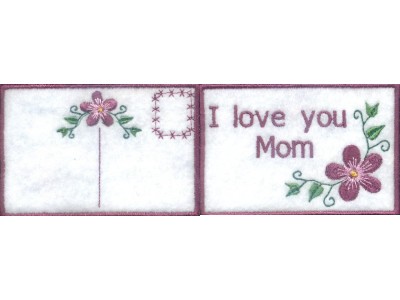 Mothers Day Post Cards Embroidery Machine Design