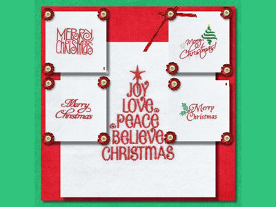 Merry Christmas Embroidery Machine Design