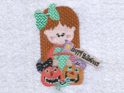 Halloween With Mikayla Embroidery Machine Design