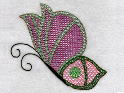 Mylar Butterflies Embroidery Machine Design