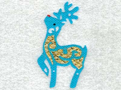 Mylar Rudy Deer Embroidery Machine Design