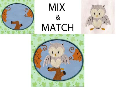 Owl Scenes 1 Embroidery Machine Design