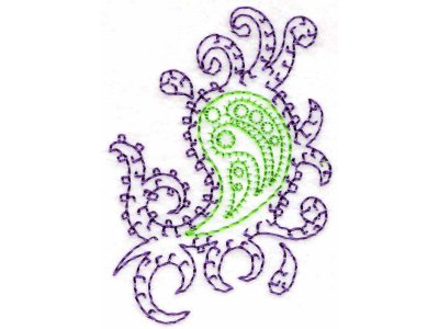 Paisley Embroidery Machine Design