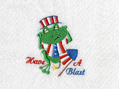 Patriotic Froggies Embroidery Machine Design