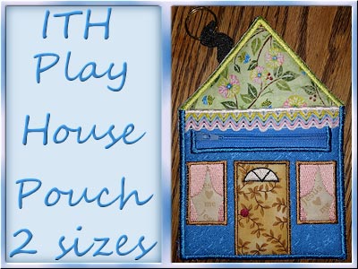 ITH Play House Zippered Pouch Embroidery Machine Design
