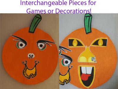 Pumpkin Face Embroidery Machine Design
