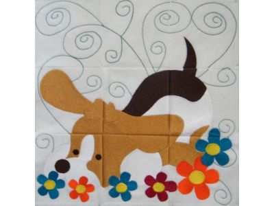 Puppy Blocks Embroidery Machine Design