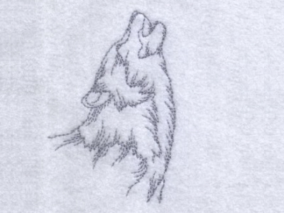 Realistic Wolves Embroidery Machine Design