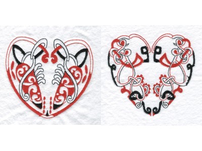 Celtic Hearts Embroidery Machine Design