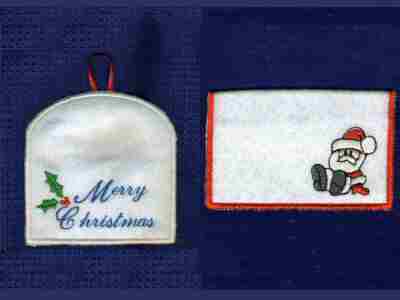 In The Hoop Christmas Gift Card Holders Embroidery Machine Design