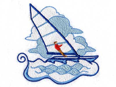 Sailboats Embroidery Machine Design