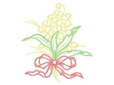 Satin Stitch Flowers Embroidery Machine Design