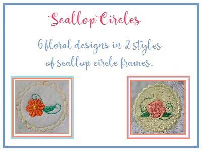 Scalloped Circles Embroidery Machine Design