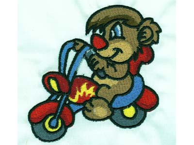 Scooter Critters Embroidery Machine Design