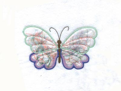 Shimmering Butterflies Embroidery Machine Design