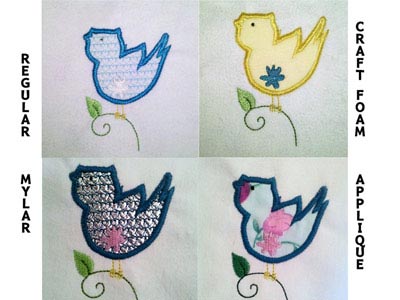 Simple Birds Embroidery Machine Design