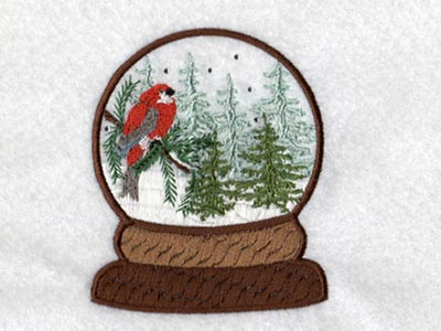 Winter Snow Globes Embroidery Machine Design