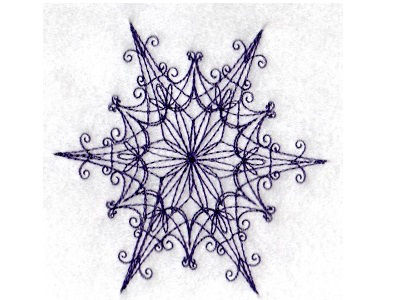 Snowflakes or Stars Embroidery Machine Design