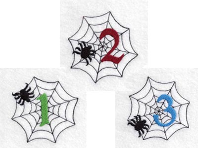 Spiderweb ABCs Numbers Embroidery Machine Design