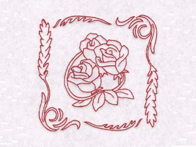 Spring Rose Blocks Embroidery Machine Design