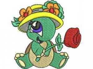 Spring Time Turtles Embroidery Machine Design