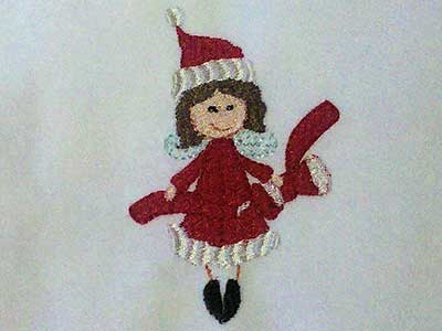 Sticky Christmas Fairies Embroidery Machine Design