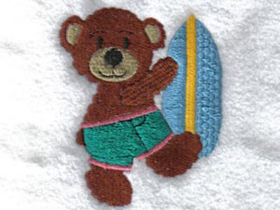 Summer Bears Embroidery Machine Design