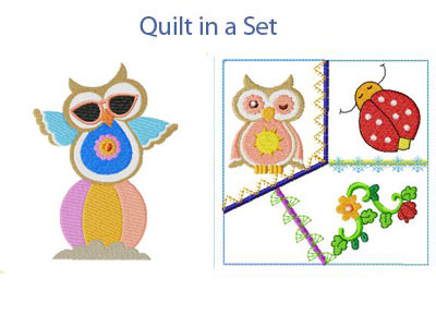 Summer Owls Embroidery Machine Design