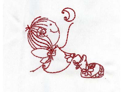 Swirly Fairies Embroidery Machine Design