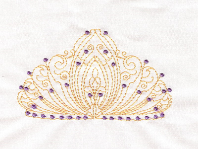 Tiaras Embroidery Machine Design