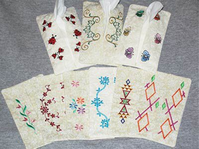 Personal Size Tissue Holders Embroidery Machine Design