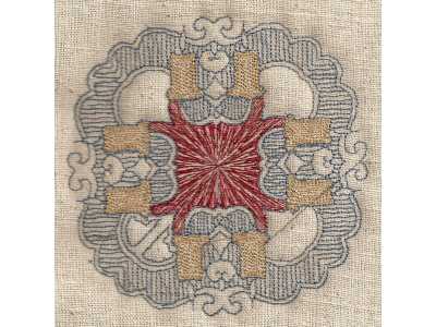 Trapunto Religious Quilt Blocks Embroidery Machine Design