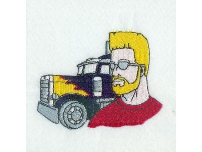 Truck Driver Embroidery Machine Design