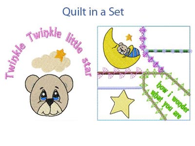 Twinkle Twinkle Little Star Embroidery Machine Design