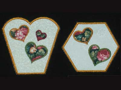 Valentine Bowls Embroidery Machine Design