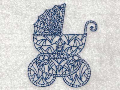 Vintage Baby Prams Embroidery Machine Design