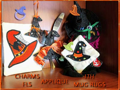 Wicked Witch Hats 2 Embroidery Machine Design