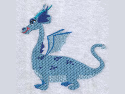 Winged Dragons Embroidery Machine Design