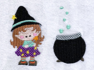 Witch Hilda Embroidery Machine Design
