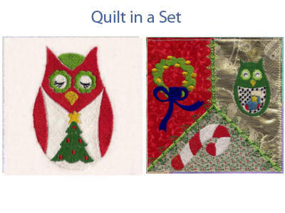 Christmas Hoot Embroidery Machine Design