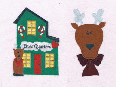 Christmas Town Embroidery Machine Design