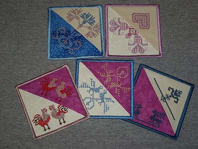 Cross Stitch Folk Art Bookmark