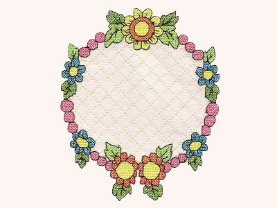 Sweet Friendship Cross Stitch Embroidery Machine Design