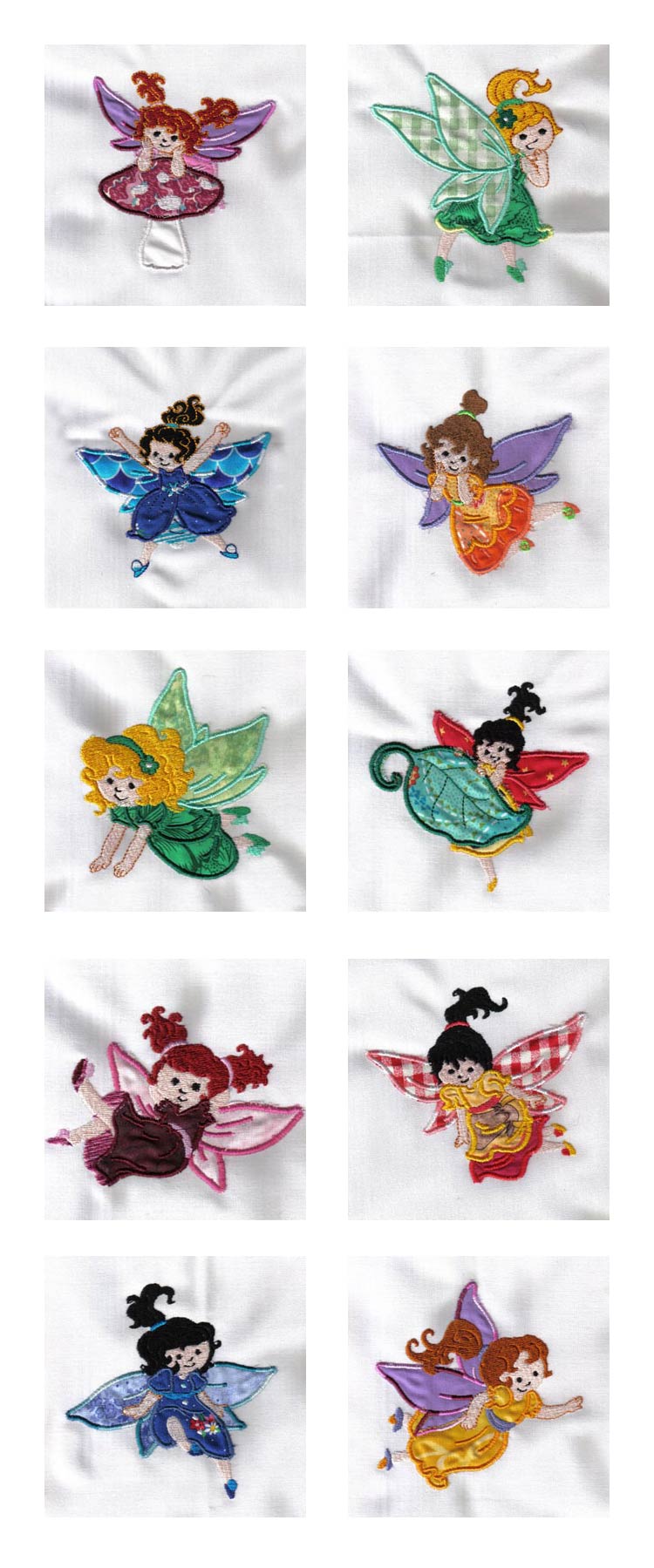 Applique Fairies 2 Embroidery Machine Design Details
